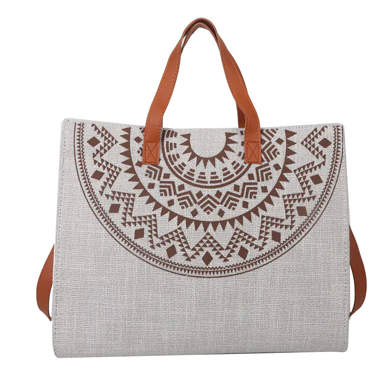 Large Capacity Japanese Print Tote Bag - Fashionable Style