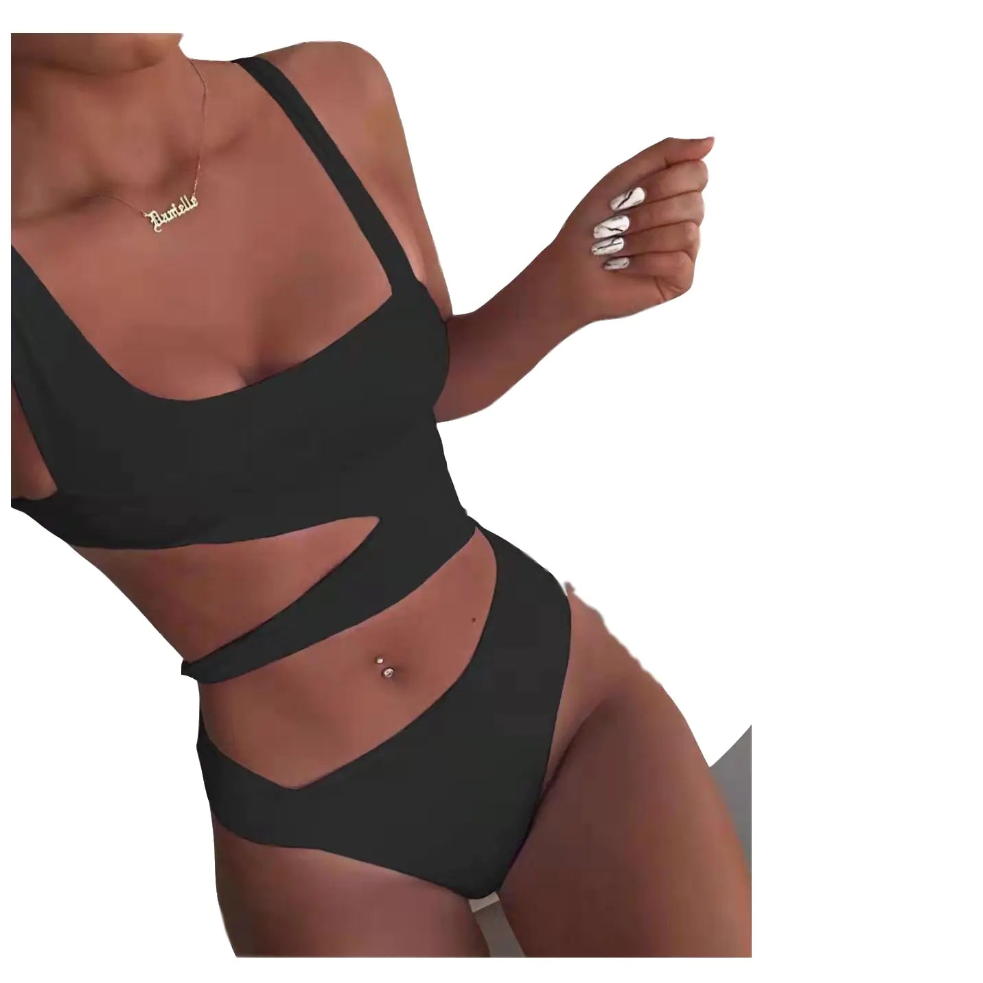 Beach Swimwear, Sexy Strappy One-Piece Bikini