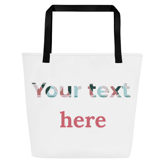 All-Over Print Large Tote Bag w/ Pocket